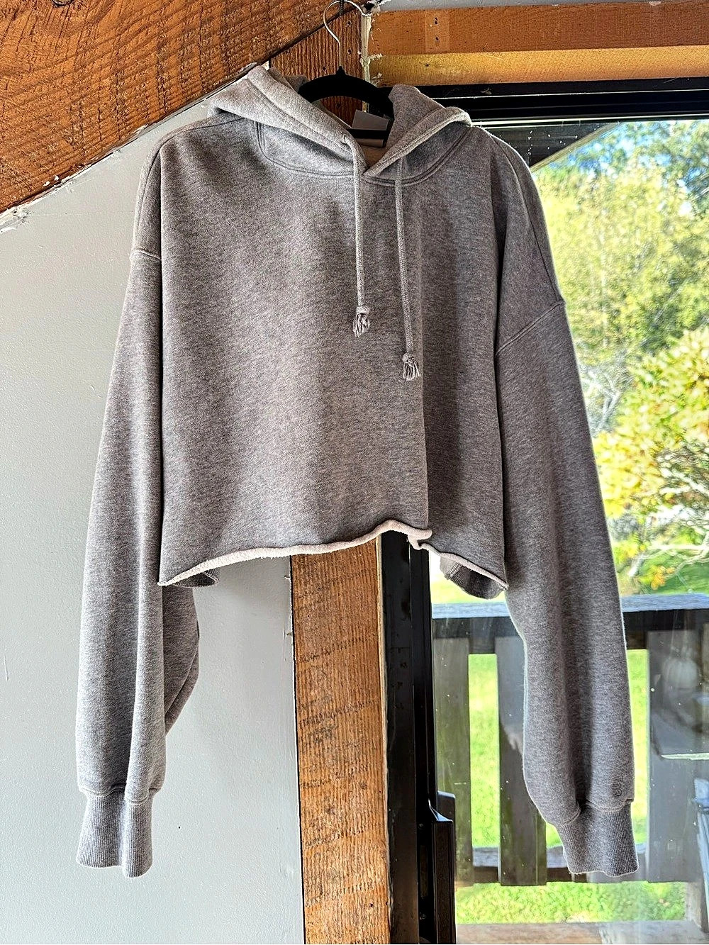 Tna CozyAF Cropped Hoodie in Gray Like New